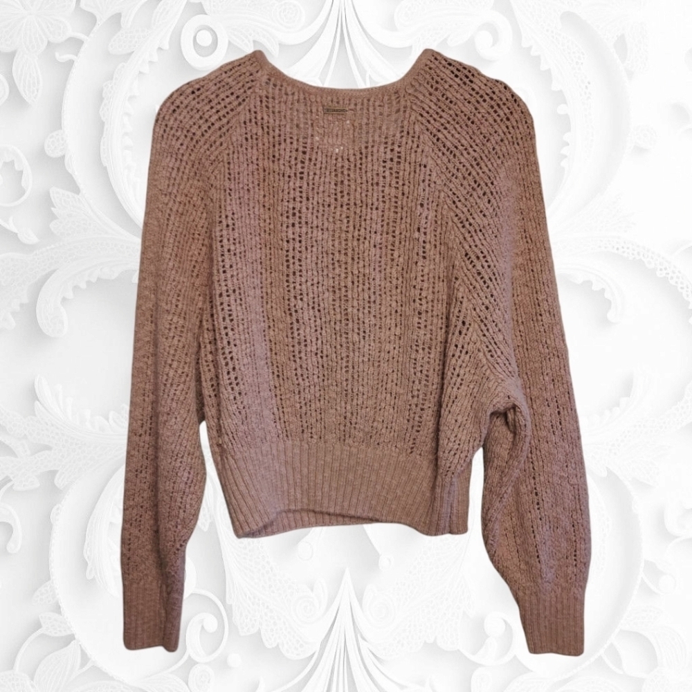 Billabong Tan Wide Knit Boxy SweaterBillabong Tan Wide Knit Boxy Sweater - Picture 8 of 8